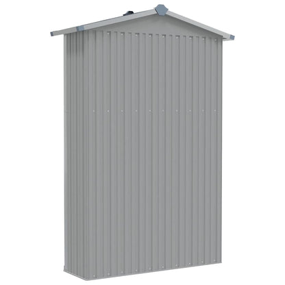 vidaXL Garden Shed Grey 116x45x175 cm Galvanised Steel