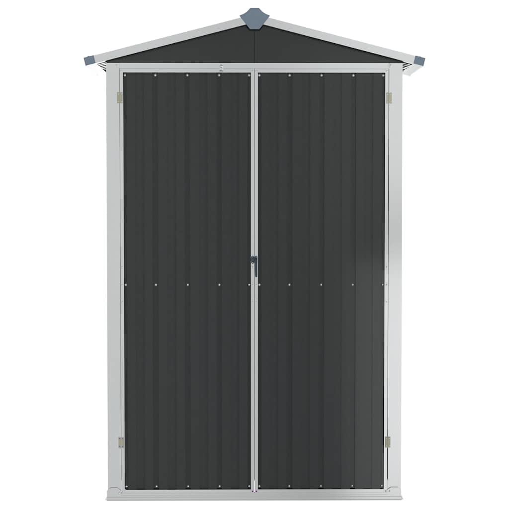 vidaXL Garden Shed Anthracite 116x45x175 cm Galvanised Steel