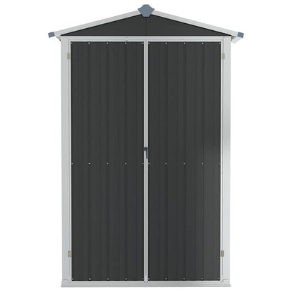 vidaXL Garden Shed Anthracite 116x45x175 cm Galvanised Steel