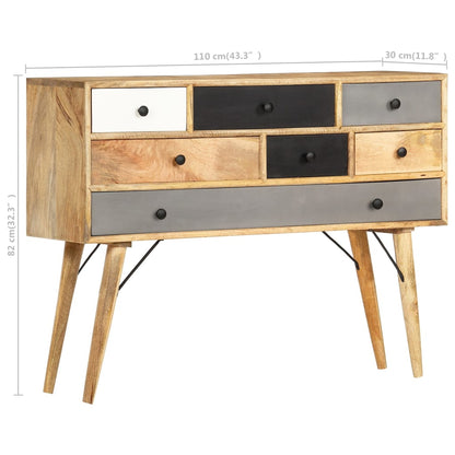 285822 vidaXL Sideboard 110x30x82 cm Solid Mango Wood