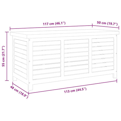 vidaXL Storage Box | Natural wood, Black