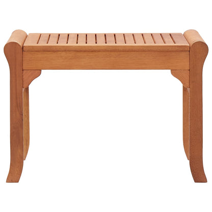 vidaXL Bench | Natural Wood | Solid eucalyptus wood | 64 cm | Durable | Bench