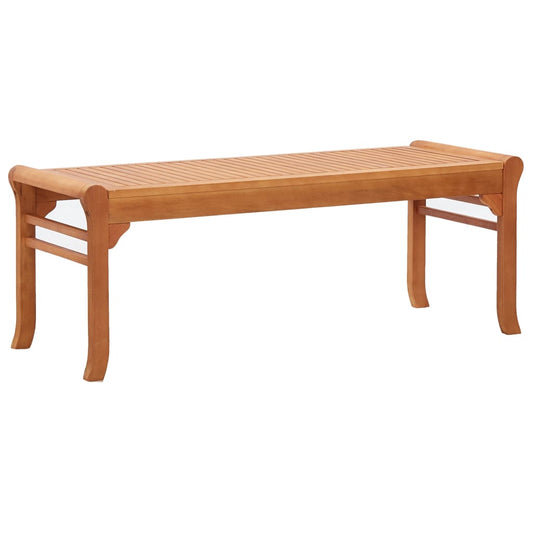 vidaXL Bench | Natural Wood | Solid Eucalyptus Wood | 2-Seater | Durable
