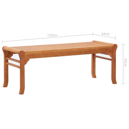 vidaXL 2-Seater Garden Bench 120 cm  Solid Eucalyptus Wood