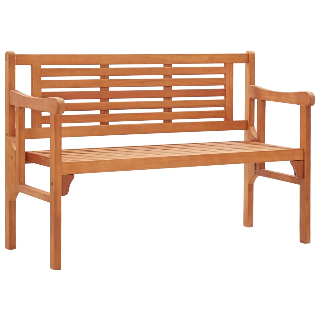 vidaXL Foldable Bench | Natural | Solid eucalyptus wood | 120 cm |  Foldable