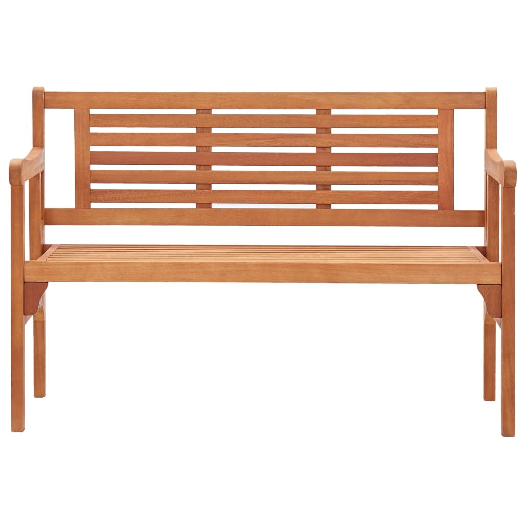 vidaXL Foldable Bench | Natural | Solid eucalyptus wood | 120 cm |  Foldable