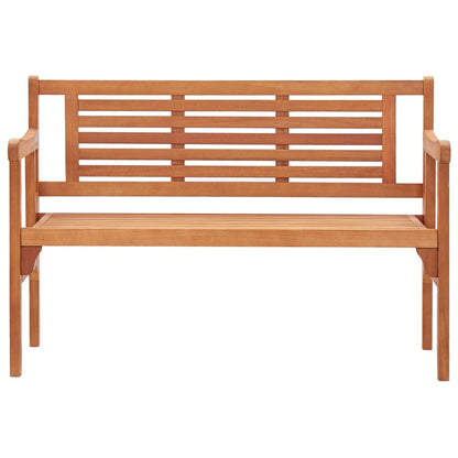 vidaXL Foldable Bench | Natural | Solid eucalyptus wood | 120 cm |  Foldable