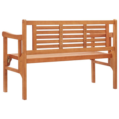 vidaXL Foldable Bench | Natural | Solid eucalyptus wood | 120 cm |  Foldable