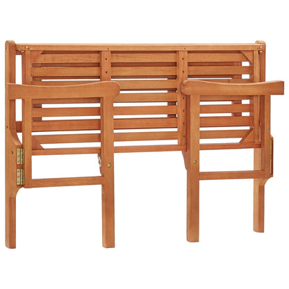 vidaXL Foldable Bench | Natural | Solid eucalyptus wood | 120 cm |  Foldable