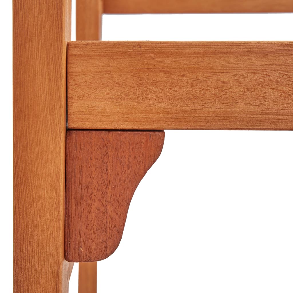 vidaXL Foldable Bench | Natural | Solid eucalyptus wood | 120 cm |  Foldable