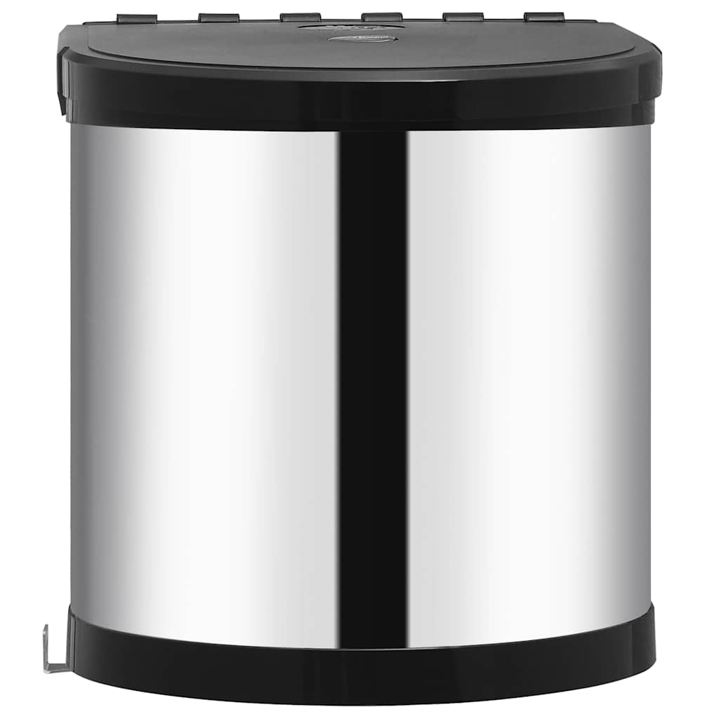 51171 vidaXL Kitchen Built-in Dust Bin Stainless Steel 8 L