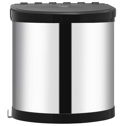 51171 vidaXL Kitchen Built-in Dust Bin Stainless Steel 8 L