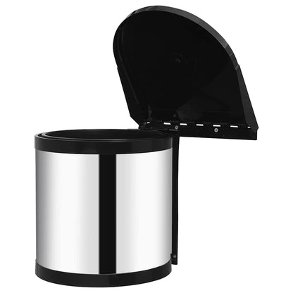 51171 vidaXL Kitchen Built-in Dust Bin Stainless Steel 8 L