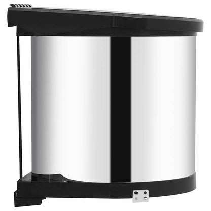 51171 vidaXL Kitchen Built-in Dust Bin Stainless Steel 8 L