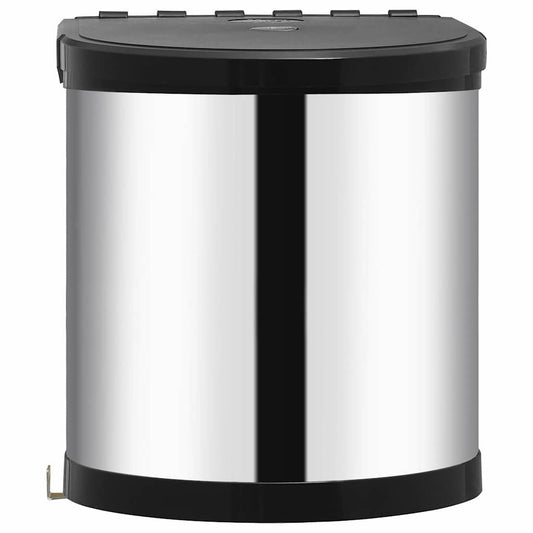 51172 vidaXL Kitchen Built-in Dust Bin Stainless Steel 12 L