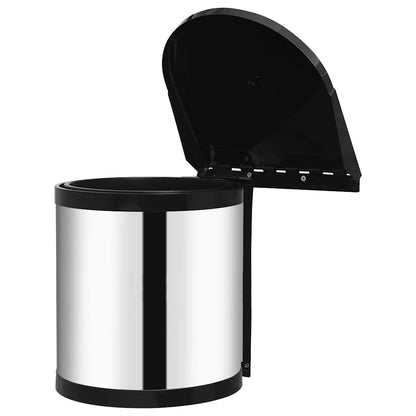 51172 vidaXL Kitchen Built-in Dust Bin Stainless Steel 12 L