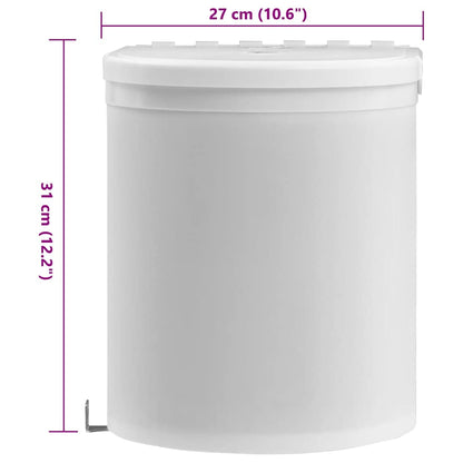 51174 vidaXL Kitchen Built-in Dust Bin Plastic 12 L