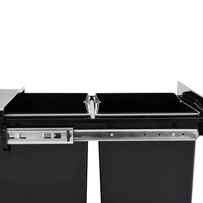 vidaXL Kitchen Cupboard Pull-out Dustbin Soft-Close 20 L
