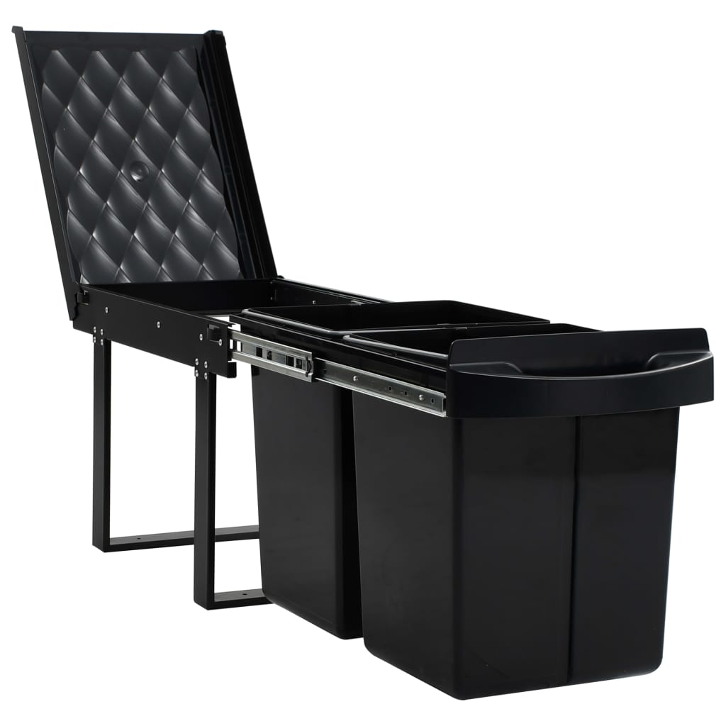 vidaXL Kitchen Cupboard Pull-out Dustbin Soft-Close 48 L
