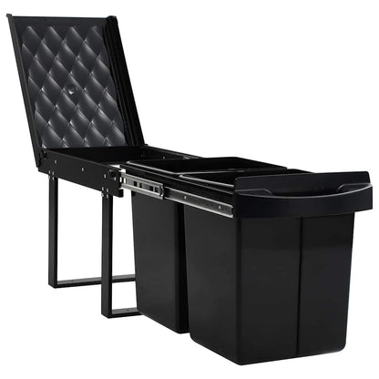 51181 vidaXL Kitchen Cupboard Pull-out Dustbin Soft-Close 48 L