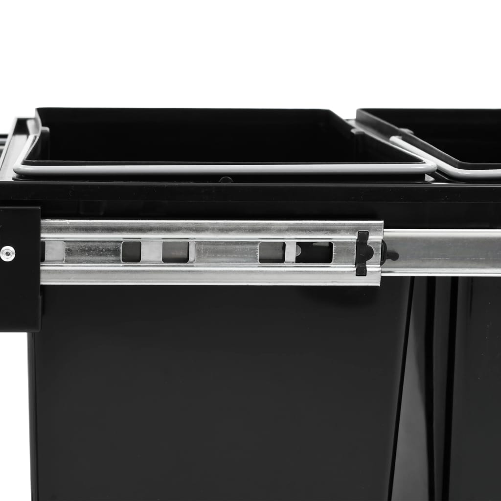 vidaXL Kitchen Cupboard Pull-out Dustbin Soft-Close 48 L
