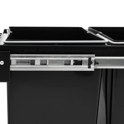 vidaXL Kitchen Cupboard Pull-out Dustbin Soft-Close 48 L