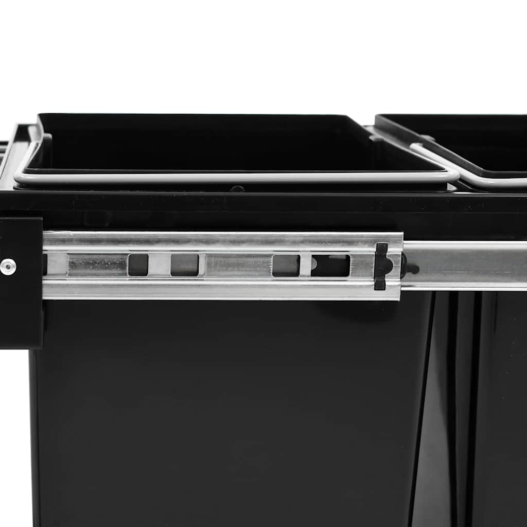 51181 vidaXL Kitchen Cupboard Pull-out Dustbin Soft-Close 48 L