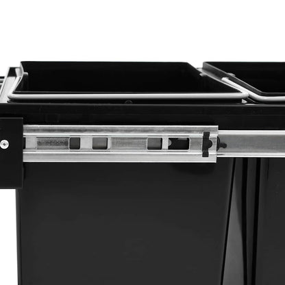 51181 vidaXL Kitchen Cupboard Pull-out Dustbin Soft-Close 48 L