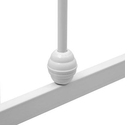 vidaXL Bed Frame | White | Metal | Double | Heavy Weight Endurance | Bed Frame