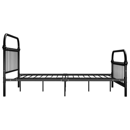 vidaXL Bed Frame | Black | Metal | Double | Heavy Duty | Vintage