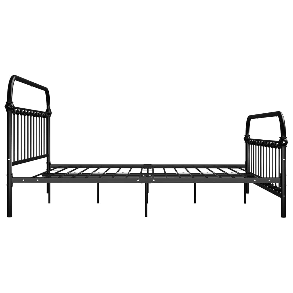 vidaXL Bed Frame | Black | Metal | Super King | Classic/Traditional | Bed Frame