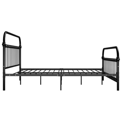 vidaXL Bed Frame | Black | Metal | Super King | Classic/Traditional | Bed Frame
