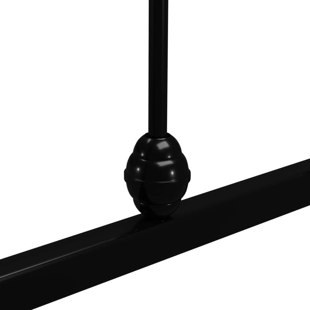vidaXL Bed Frame | Black | Metal | Super King | Classic/Traditional | Bed Frame