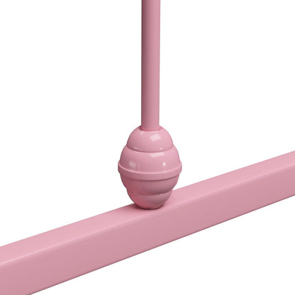 284514 vidaXL Bed Frame without Mattress Pink Metal 160x200 cm