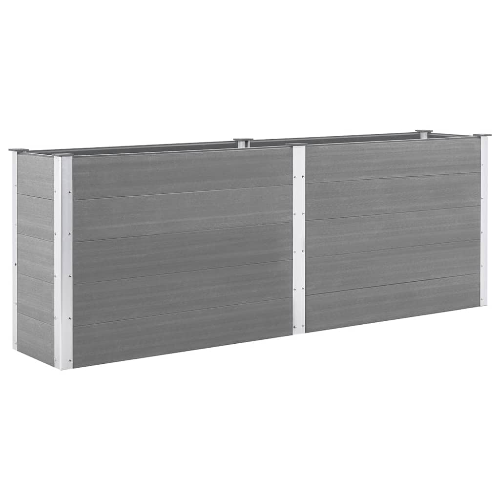 vidaXL Garden Raised Bed 250x50x91 cm WPC Grey