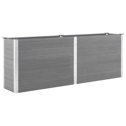vidaXL Garden Raised Bed 250x50x91 cm WPC Grey