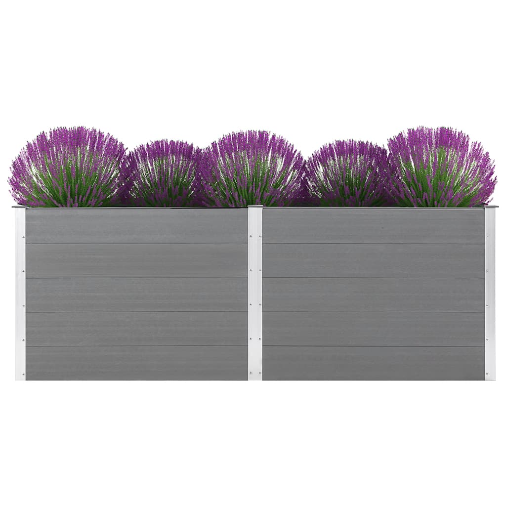 vidaXL Garden Raised Bed 250x50x91 cm WPC Grey
