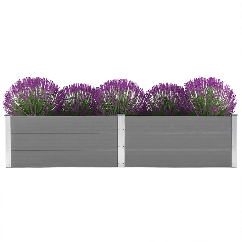 vidaXL Garden Raised Bed 250x100x54 cm WPC Grey
