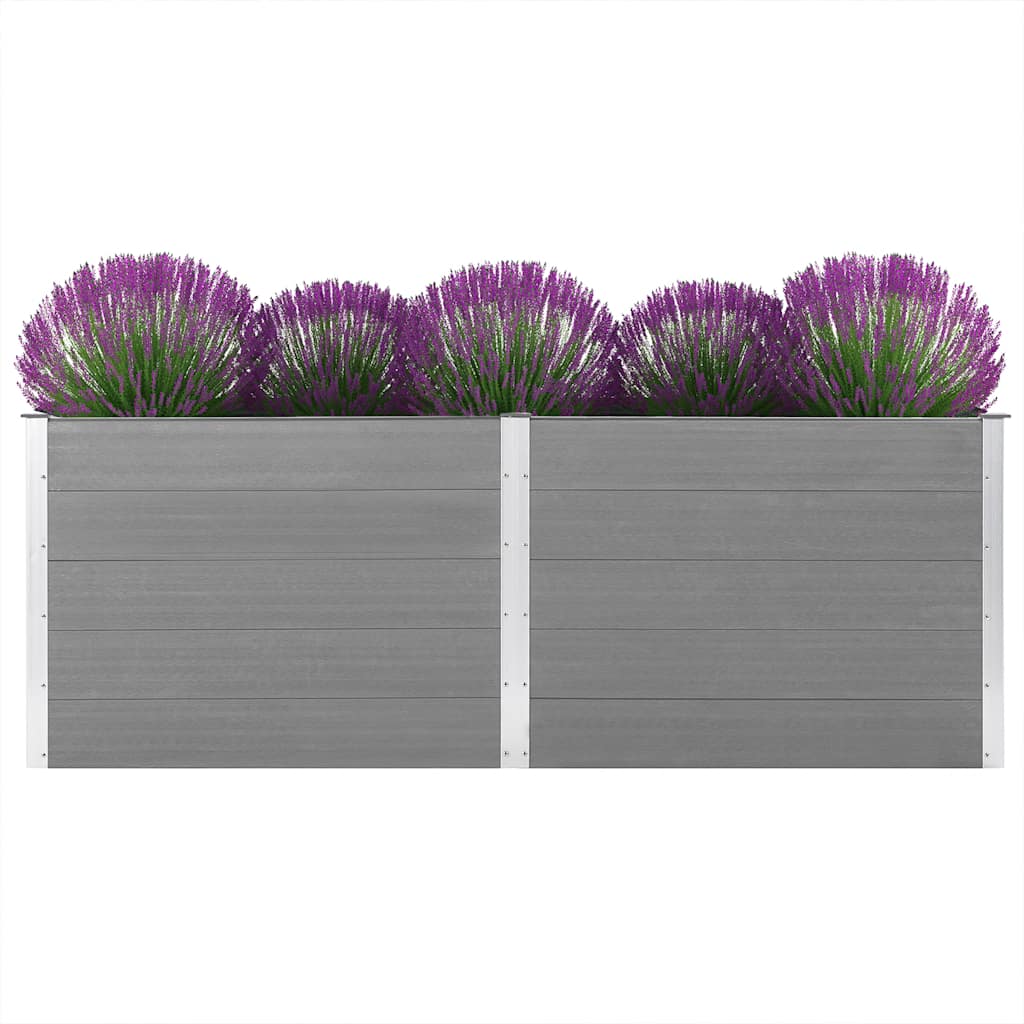 vidaXL Garden Raised Bed 250x100x91 cm WPC Grey