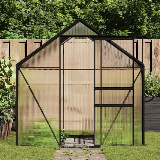 vidaXL Greenhouse with Base Frame Anthracite Aluminium 4,75 m²