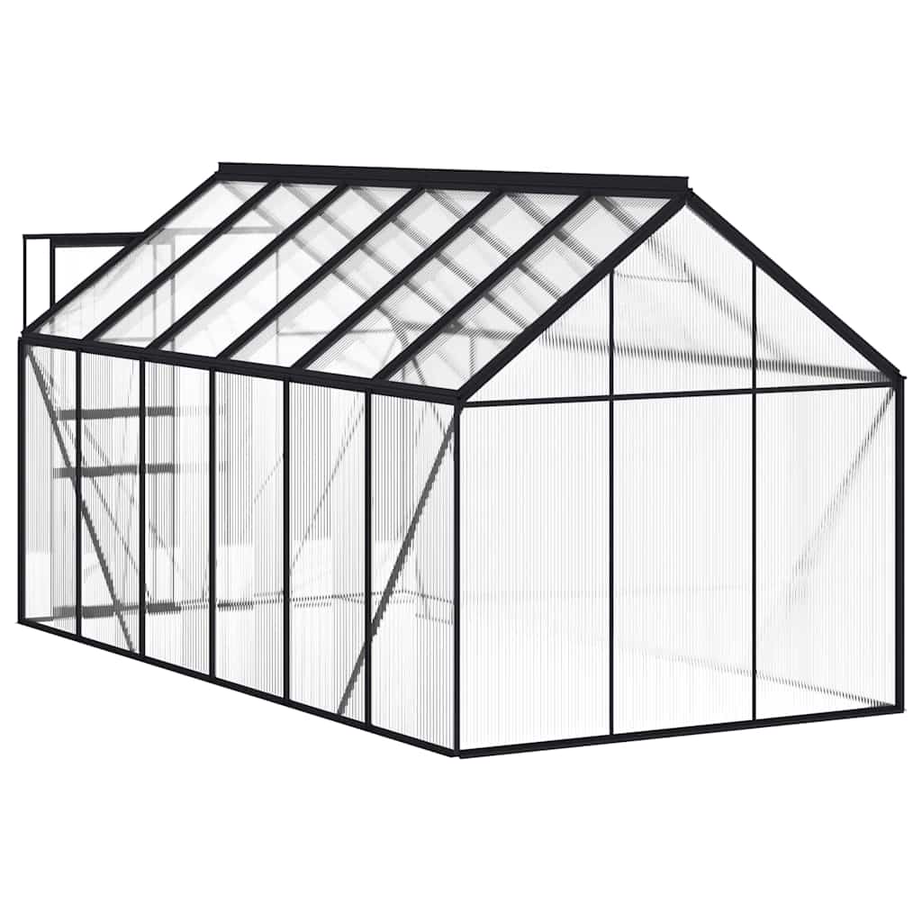 vidaXL Greenhouse with Base Frame Anthracite Aluminium 7.03 m²