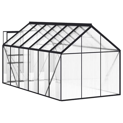 vidaXL Greenhouse with Base Frame Anthracite Aluminium 7.03 m²