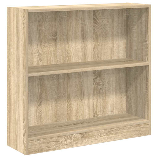 vidaXL Bookcase Sonoma Oak 80x24x75 cm Engineered Wood