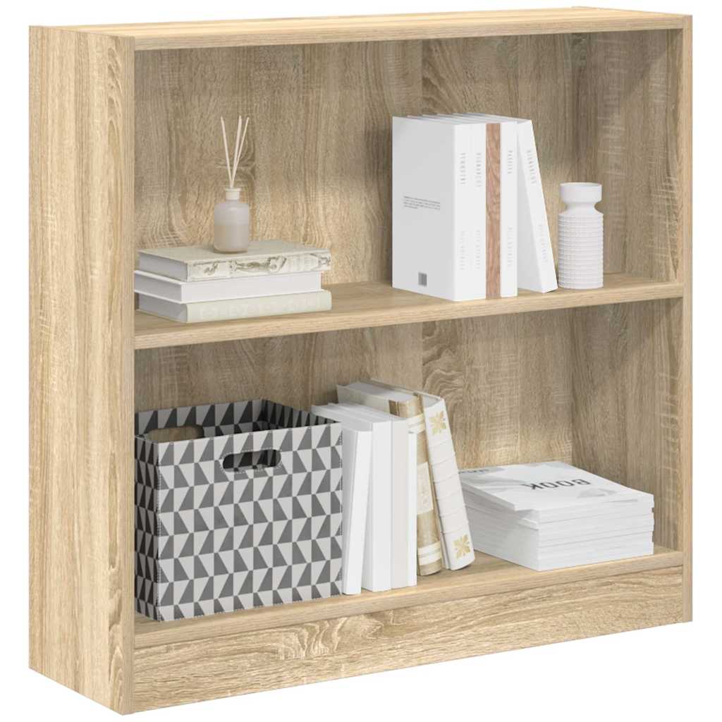 vidaXL Bookcase Sonoma Oak 80x24x75 cm Engineered Wood
