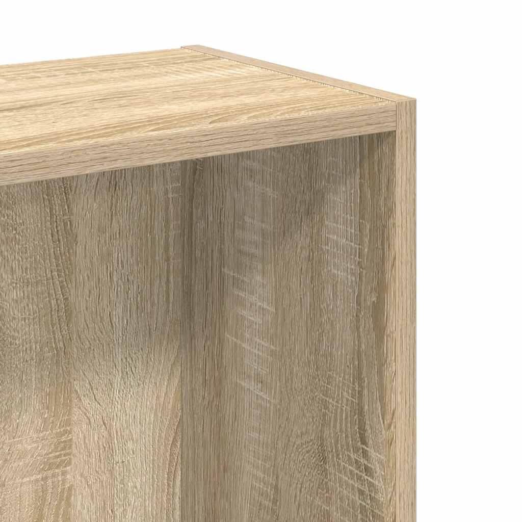 vidaXL Bookcase Sonoma Oak 80x24x75 cm Engineered Wood