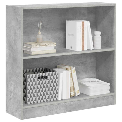 vidaXL Bookcase Concrete Grey 80x24x75 cm Engineered Wood
