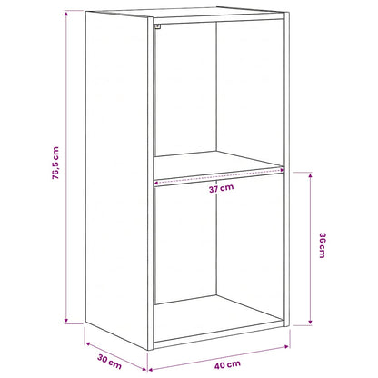 vidaXL Bookcase Sonoma Oak 40x30x76,5 cm Engineered Wood