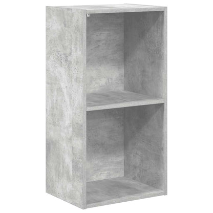 vidaXL 2-Tier Book Cabinet Concrete Grey 40x30x76.5 cm Engineered Wood