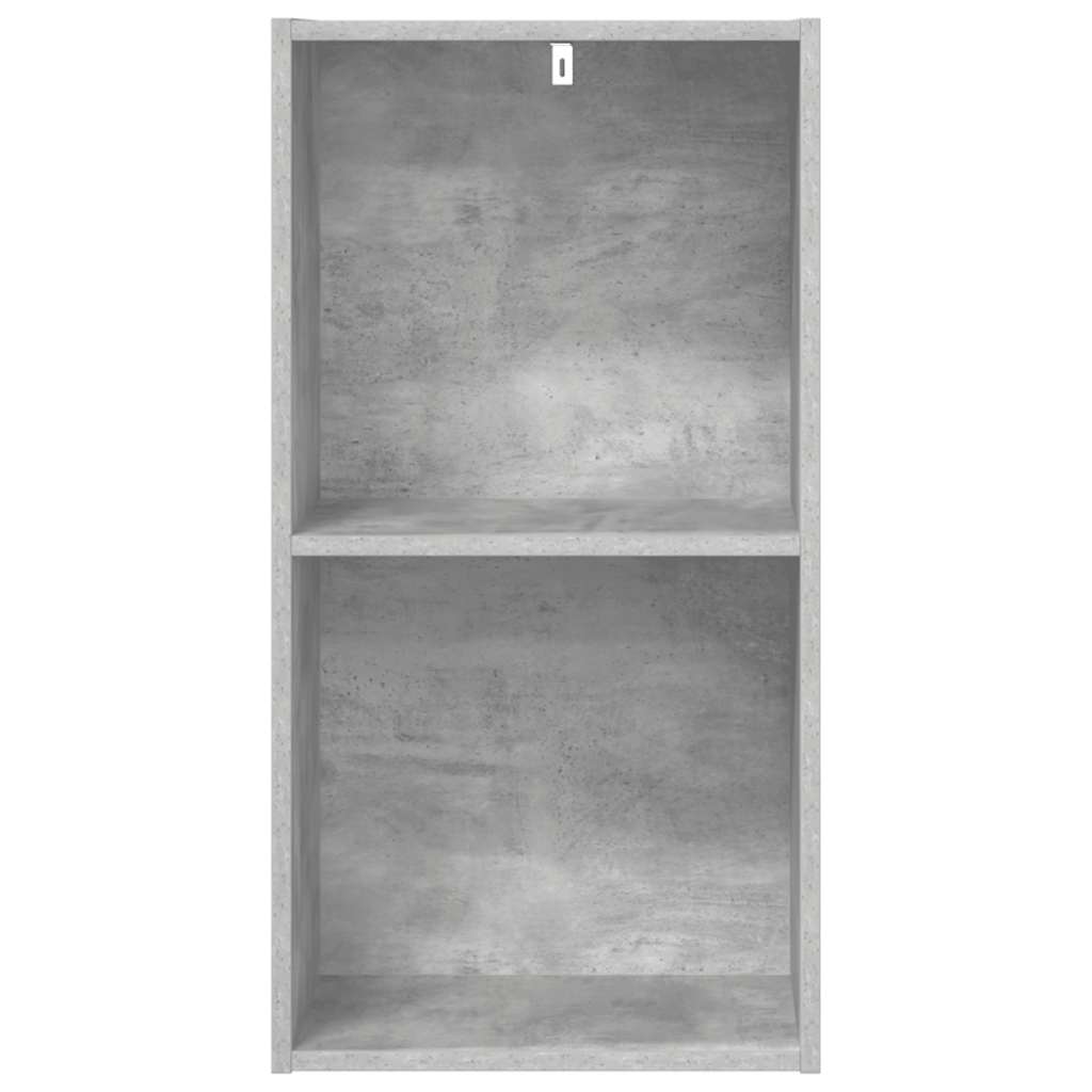 vidaXL 2-Tier Book Cabinet Concrete Grey 40x30x76.5 cm Engineered Wood