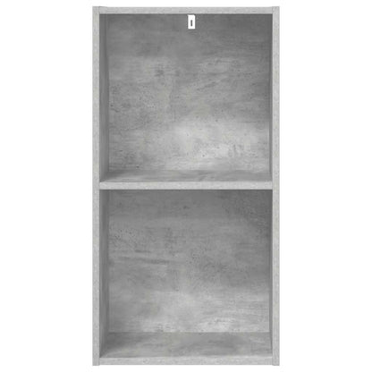 vidaXL 2-Tier Book Cabinet Concrete Grey 40x30x76.5 cm Engineered Wood